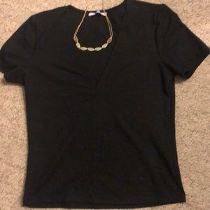 Deep vneck top